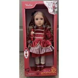 Our Generation 'Hollie' 2025 Holiday 18" Collectible Doll Open/Close Eyes NIB
